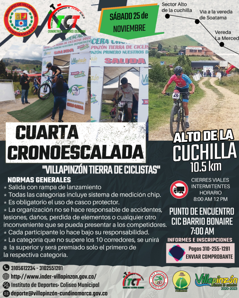 4a. Cronoescalada «Alto de la Cuchilla». Villapinzón 2023