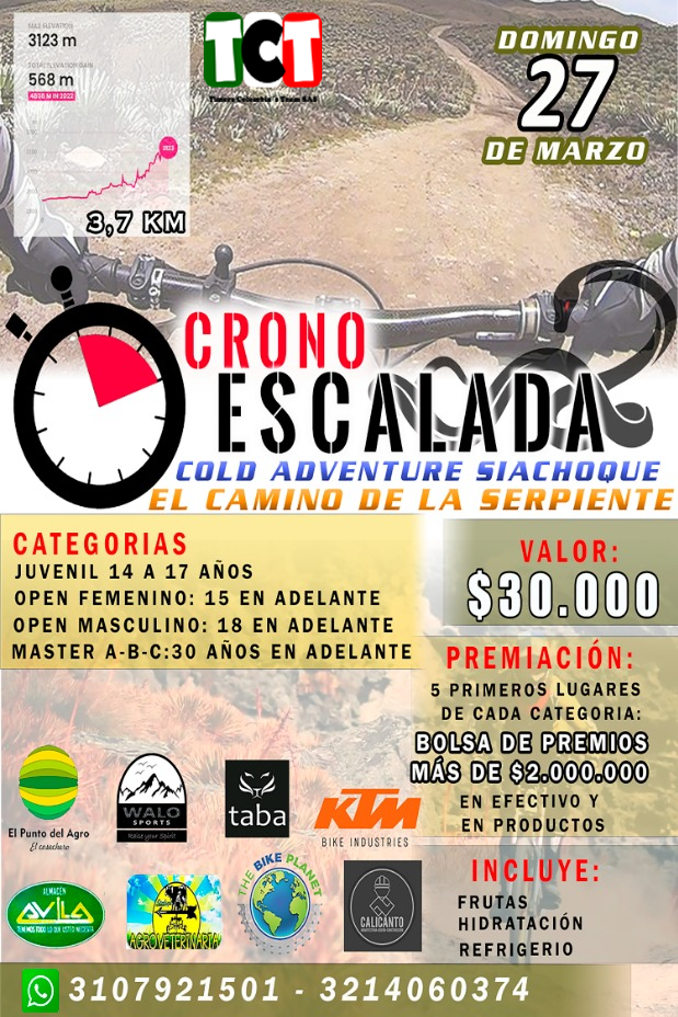 Cronoescalada Camino de la Serpiente. Siachoque 2022