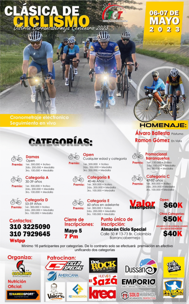 Clásica de Ciclismo Barrancabermeja 2023